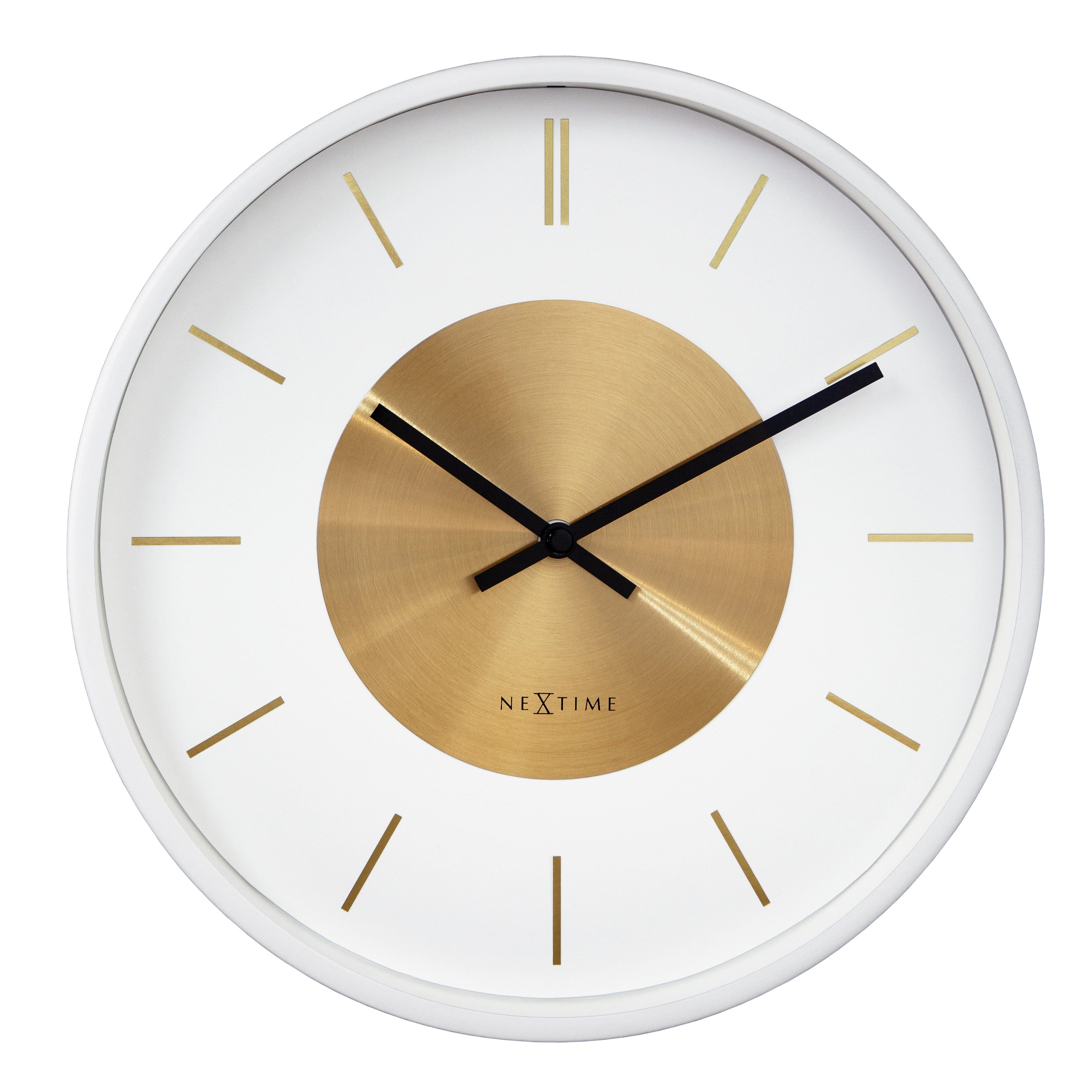 NeXtime Retro II wall clock, 25cm metal design with silent movement, featuring a vintage-inspired retro style.